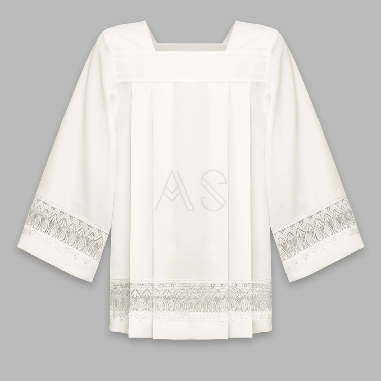 Crème Surplis avec de la dentelle K2-K
