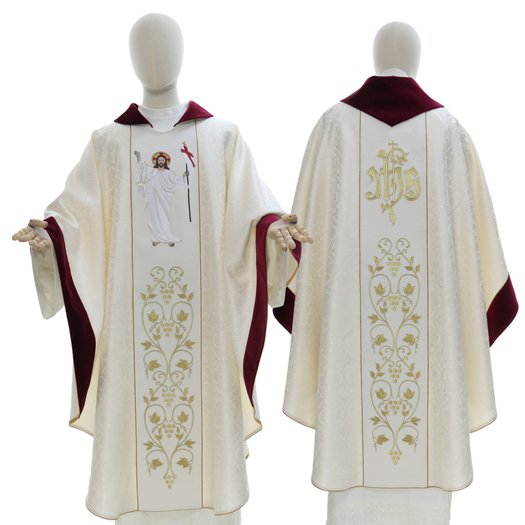 Chasuble gothique "Jésus est ressuscité" 891-A25