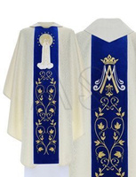 Chasuble gothique "Notre-Dame de Fatima" 412-AKN25