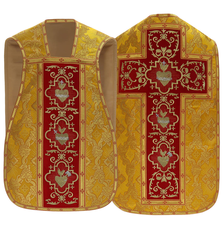 Ornat rzymski "Serce Jezusa, Maryi, Józefa" R822-AGC9