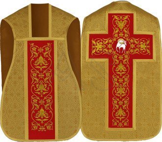Casulla romana "Cordero de Dios" R724-GC16