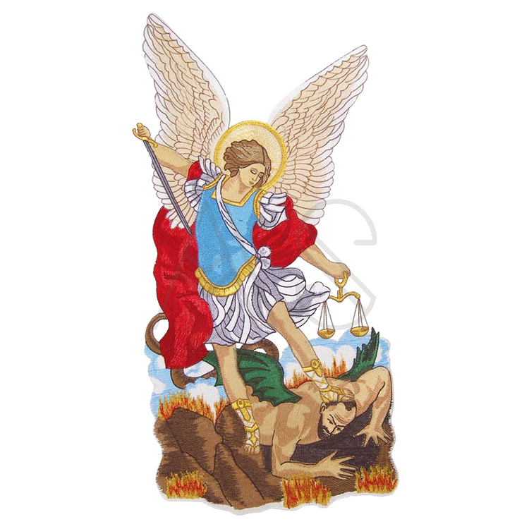 Embroidered Applique "Saint Archangol Michael"