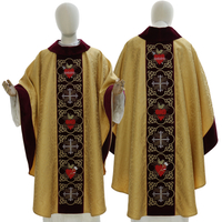 Gothic Chasuble "Heart of Jesus, Mary, Joseph" 908-A25g