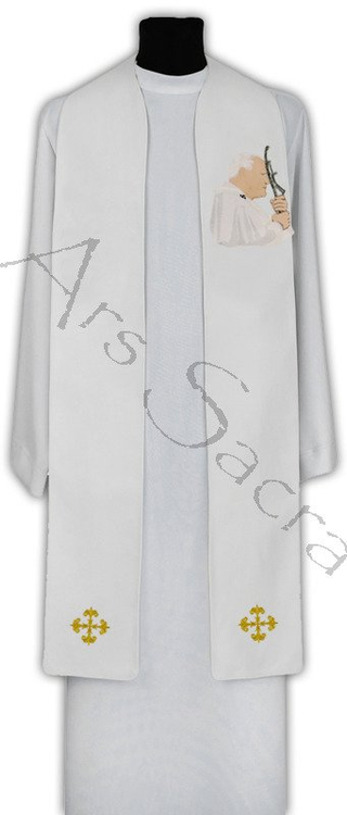 Gotische Stola "Papst Johannes Paul II" SH28-B