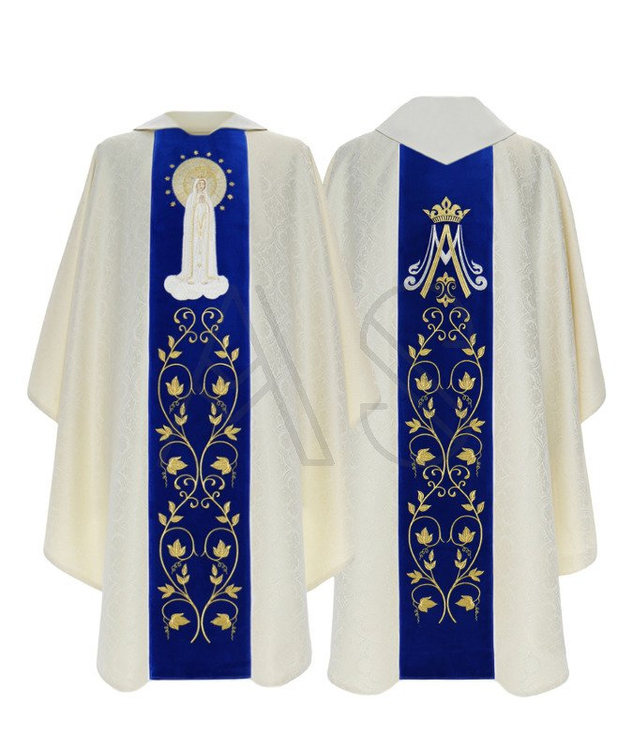 Casulla gótica "Nuestra Señora de Fátima" 412-AKN25