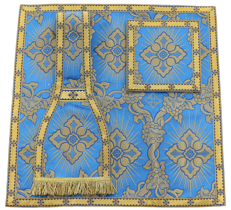 Chasuble romaine "Coeur de Jésus, Marie, Joseph" R822-AN9