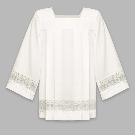 Creme Chorhemd mit Spitze K2-K