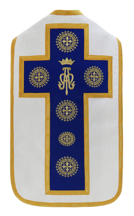 Chasuble romaine mariale R772-BN25