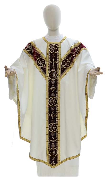 Casulla semigótica "Corazón de Jesús" GY882-AKC26