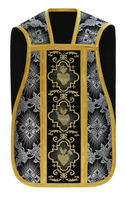 Casulla romana "Corazón de Jesús, María, José" R822-AKC9