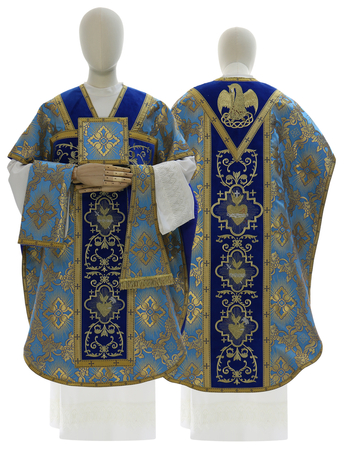 Chasuble "St. Philip Neri"  "Heart of Jesus, Mary, Joseph" F822-AN9-PEL