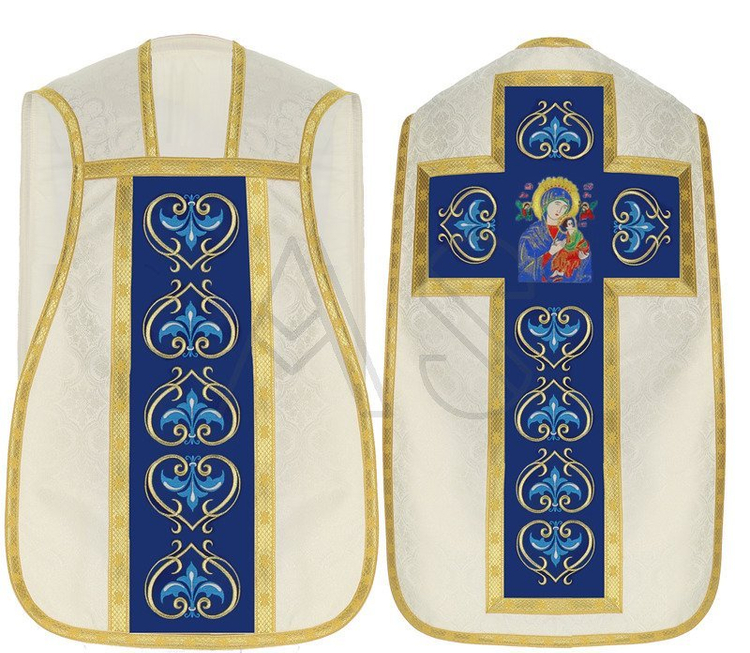 Maryjny ornat rzymski "Matka Boża Nieustającej Pomocy" R450-GN25
