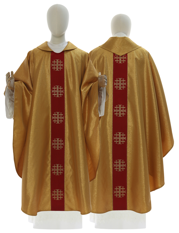 Casulla gótica "Cruces de Jerusalén" 103-GC63