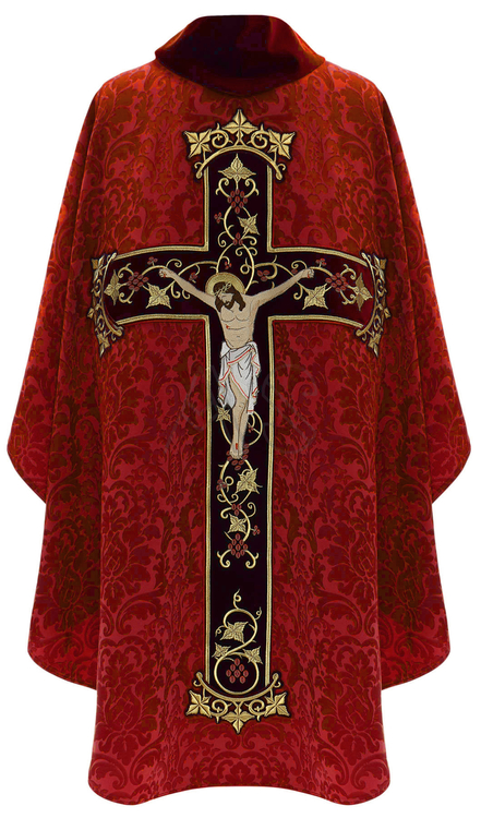Casulla gótica "Crucifixión de Jesús"