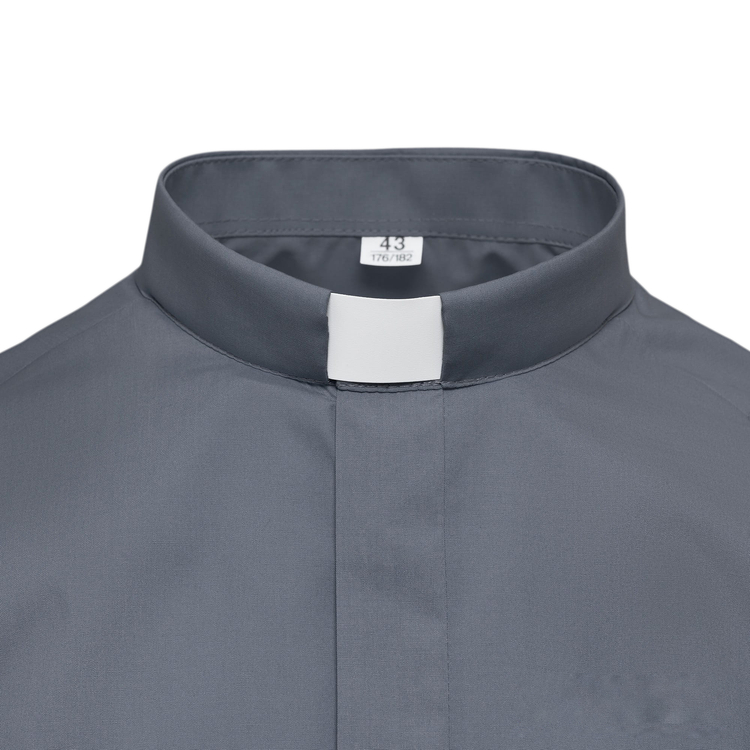 Chemise de prêtre graphite, manches courtes KK-SZ2