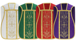 Garnitur von 4 römischen Kaseln SET-RH1-25