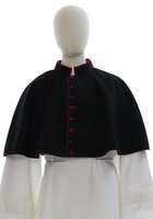 Black mozzetta with purple trim MOZZ-CZ-F