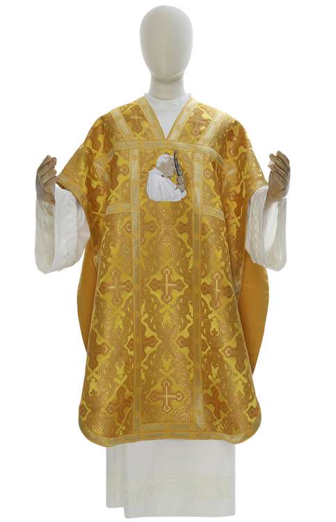 Chasuble en soie "Saint Philippe Neri" Jean-Paul II