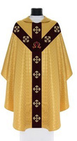 Chasuble semi-gothique "Alfa & Omega" Y802-AGC61