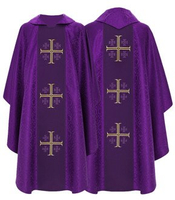 Gothic Chasuble "Jerusalem Crosses" 723-F25