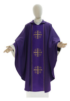 Chasuble gothique '"Croix de Jérusalem" 009-F